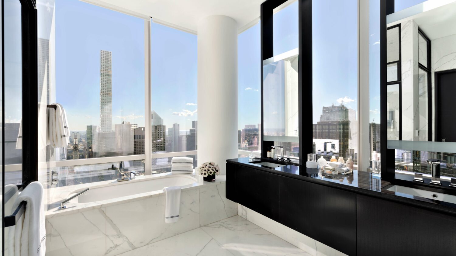 bathroom view-park hyatt new york city