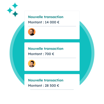 Suivi des ventes et transactions commerciales dans le logiciel de vente de HubSpot