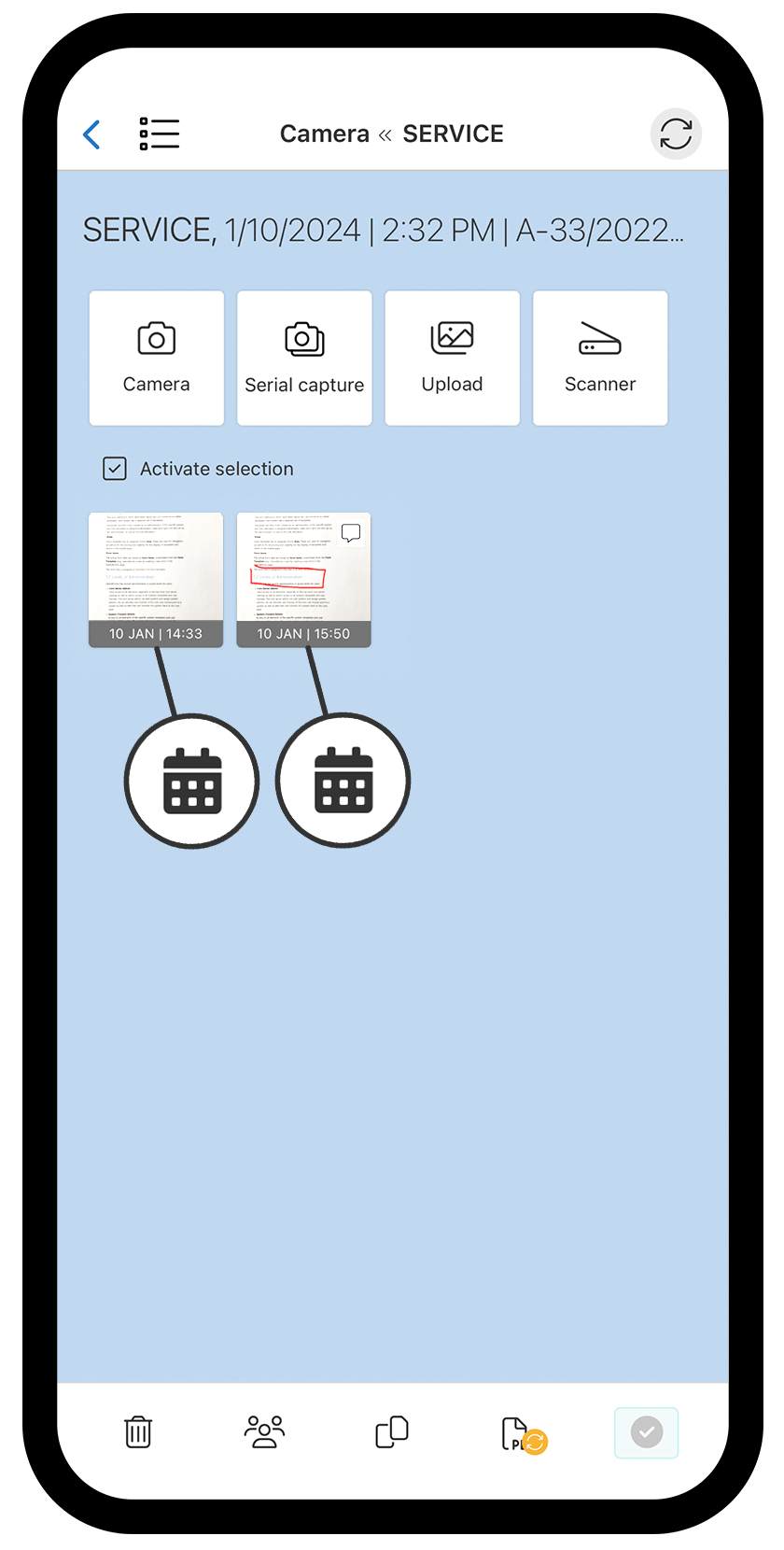 HybridForms with integrated document scanner