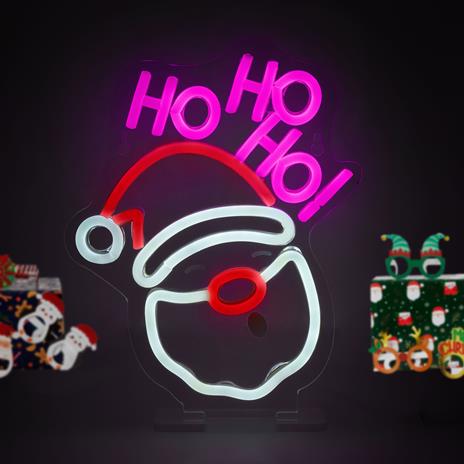 Insegna luminosa LED Babbo Natale a effetto neon. Legami - 2