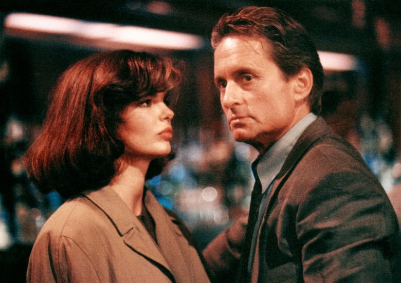 BASIC INSTINCT, from left: Jean Tripplehorn, Michael Douglas, 1992. ©TriStar Pictures/courtesy Everett Collection