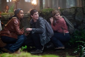 PERCY JACKSON: SEA OF MONSTERS, from left:  Brandon T. Jackson, Logan Lerman, Alexandra Daddario, 2013. ph: Murray Close/TM and Copyright/©20th Century Fox. All rights reserved./Courtesy Everett Collection