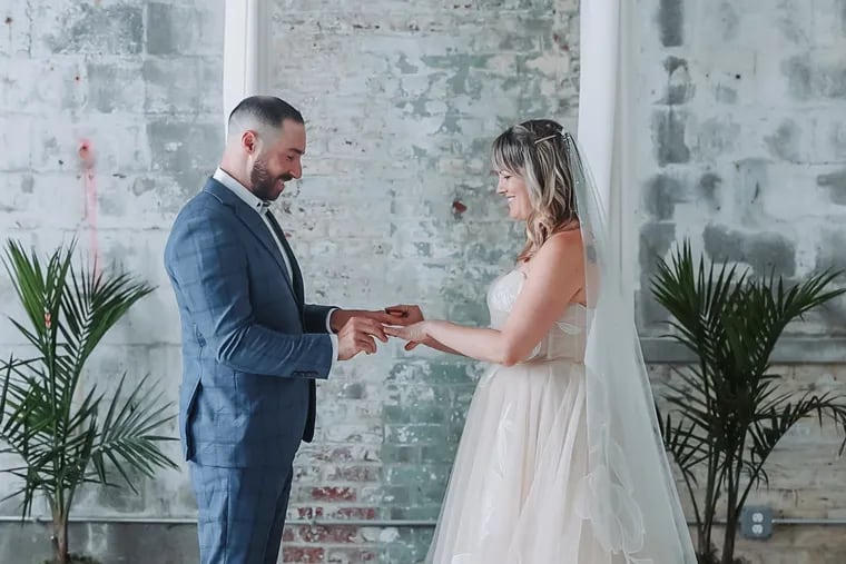 Angela Gaspar and Avi Rubinsky got married on July 13 at their new micro-wedding venue, Philly Elopement Co., in Kensington. The couple were the first to get married in the space.