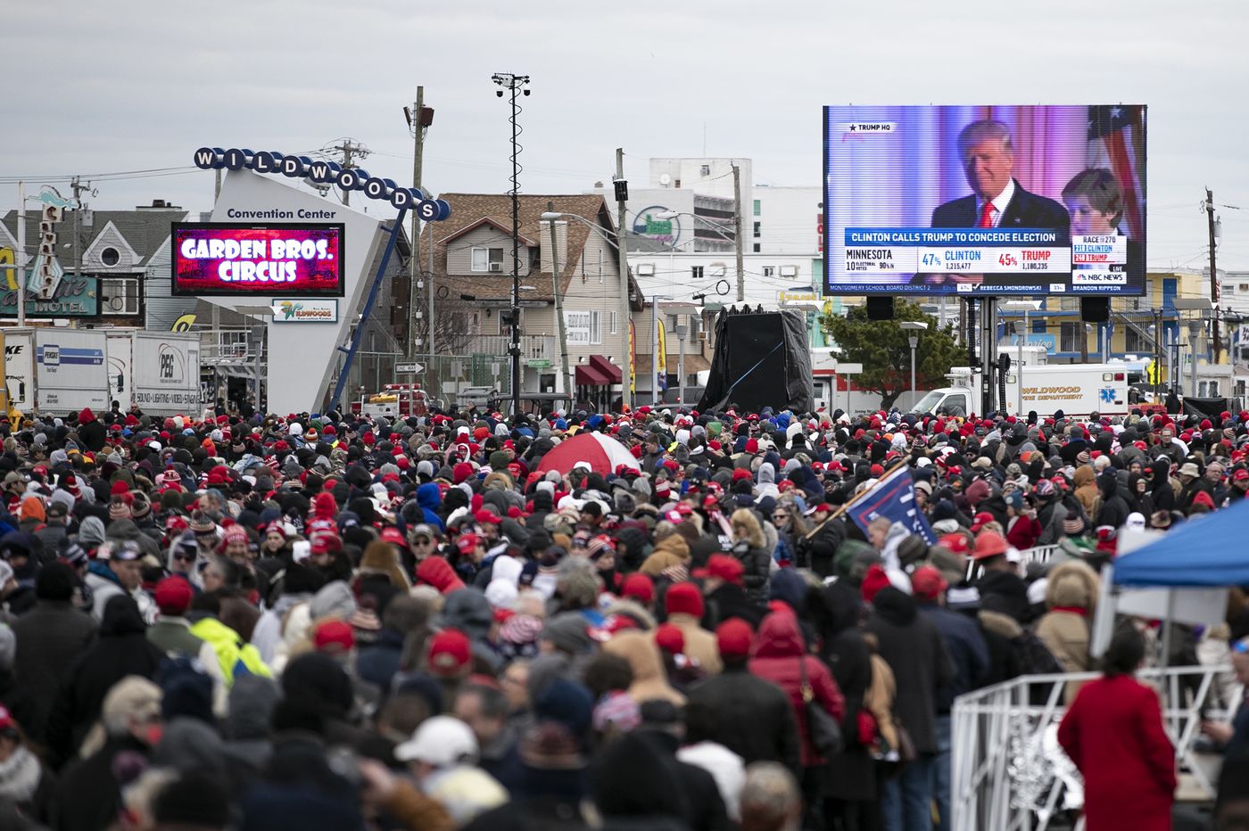 Trump rally in Wildwood, New Jersey features clashes with protesters