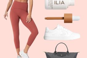 Cariuma Sneaker, Spanx Leggings, Longchamp Canvas Bag, Ilia Skin Tint