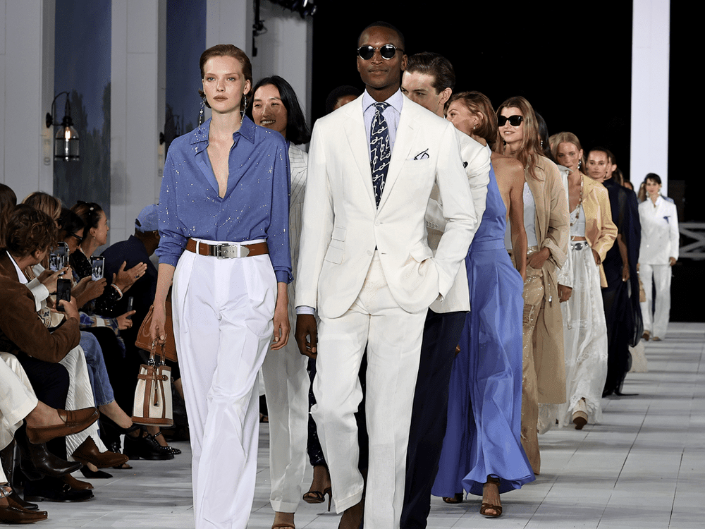 Models walk Ralph Lauren show