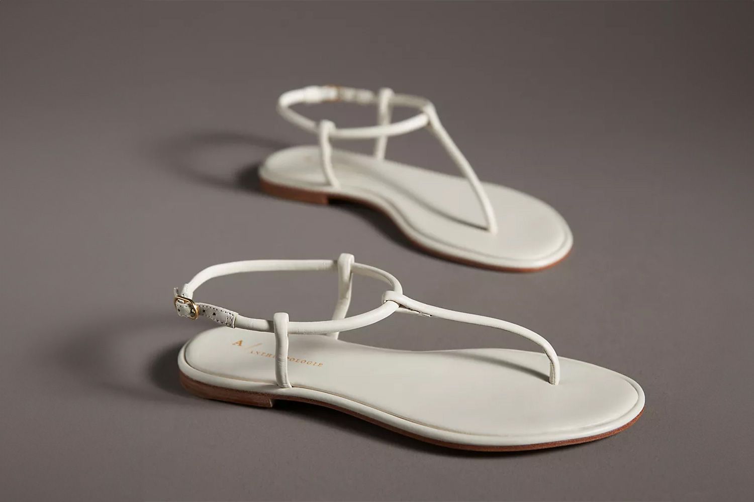 t strap sandal cream