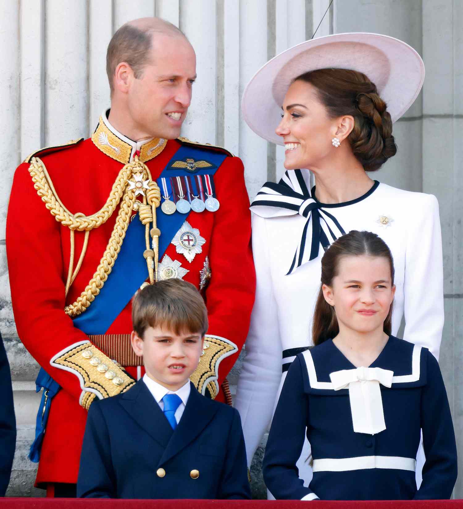 Prince William Kate Middleton Princess Charlotte Prince Louis Trooping the Colour 2024