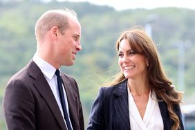 Prince William and Kate Middleton Smiling at Each Other Visiting Fitzalan High School Black History Month 2023 Wales