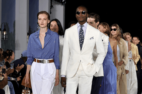 Models walk Ralph Lauren show