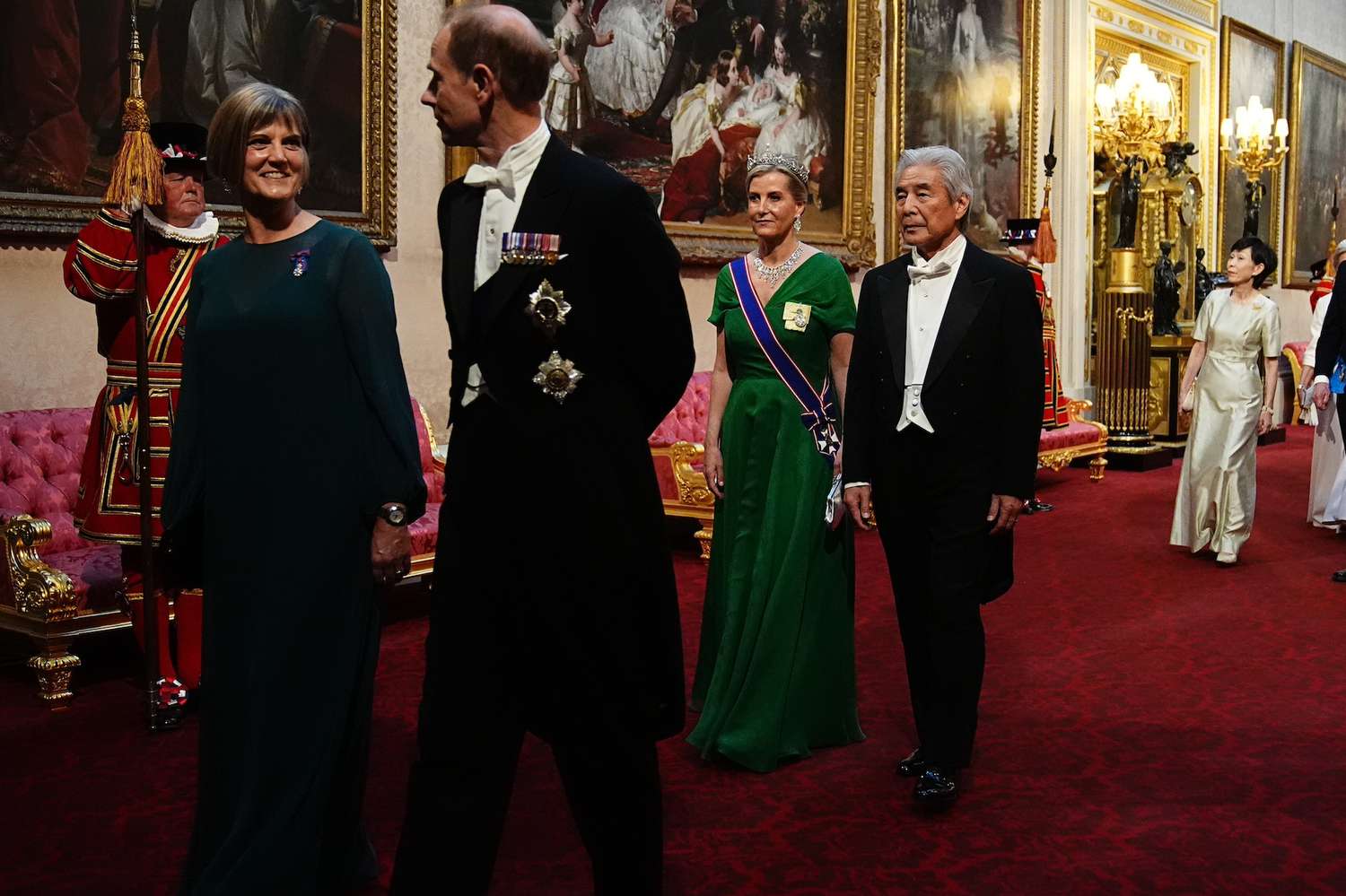 Sophie, Duchess of Edinburgh State Banquet for Emperor Naruhito and his wife Empress Masako of Japan