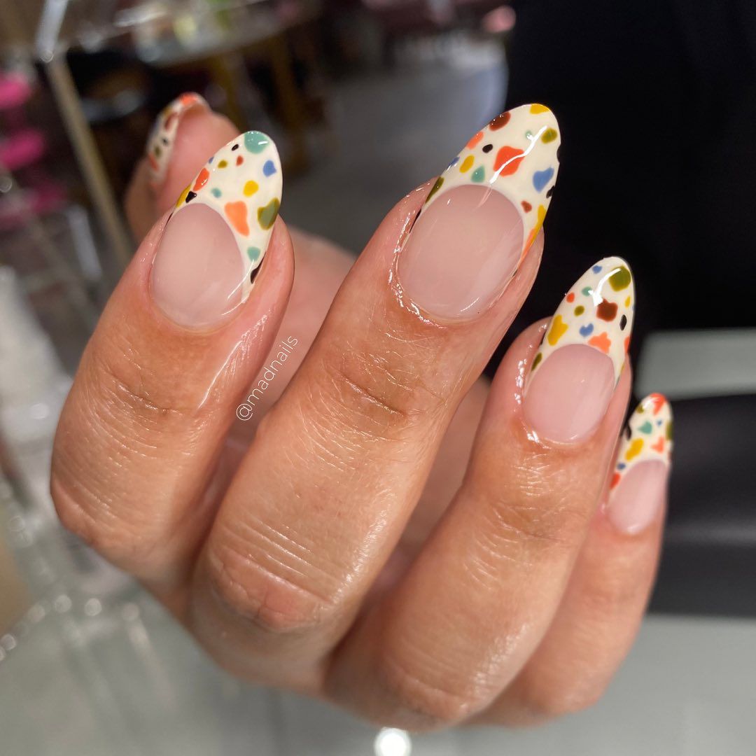 Terrazzo Tips Virgo Nails