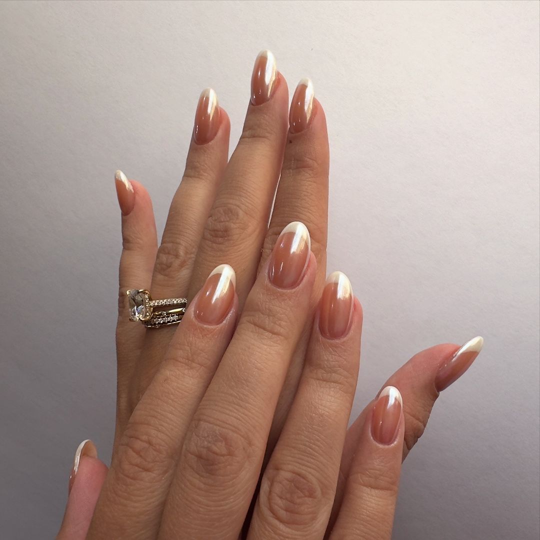 Glazed French Virgo Nails