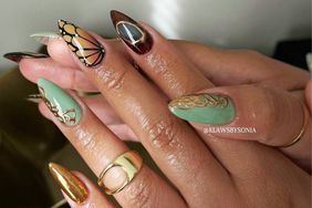 A stunning fall nail idea.