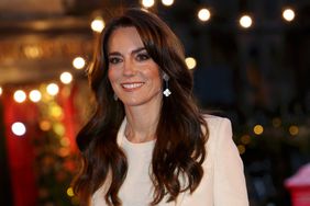 Kate Middleton's long and shiny hair.