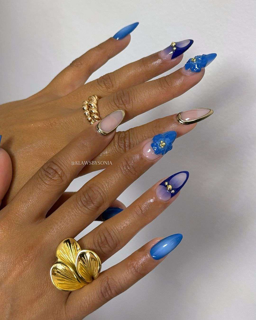 Blues Virgo Nails