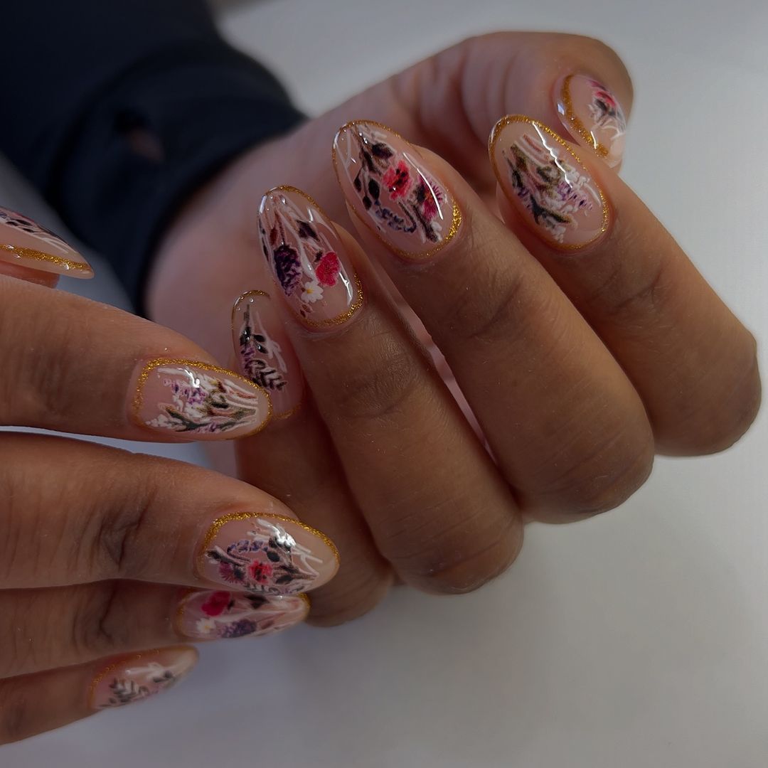 Varied Florals Virgo Nails