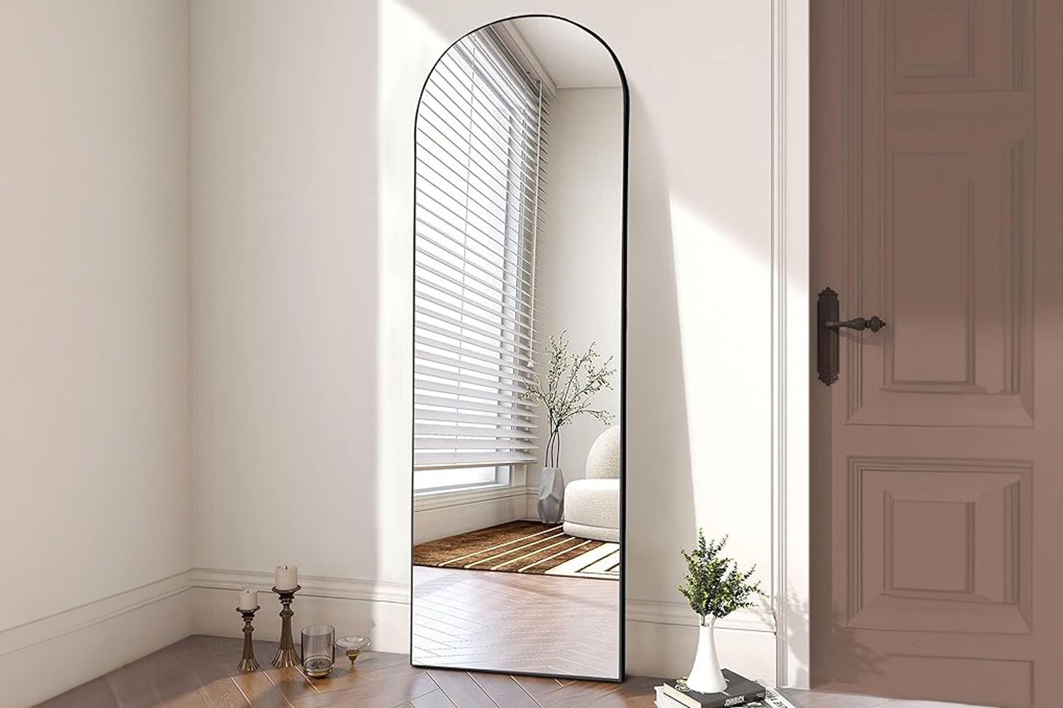 OLIXIS Arched Full Length Mirror 64"x21" 