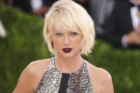 Taylor swift sporting a bleach-blonde bob.