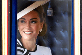 Kate Middleton in carriage at trooping the colour