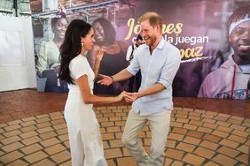 Meghan Markle and Prince Harry Smiling, Holding Hands, and Dancing Unidad Recreativa El Vallado Colombia Trip August 18, 2024