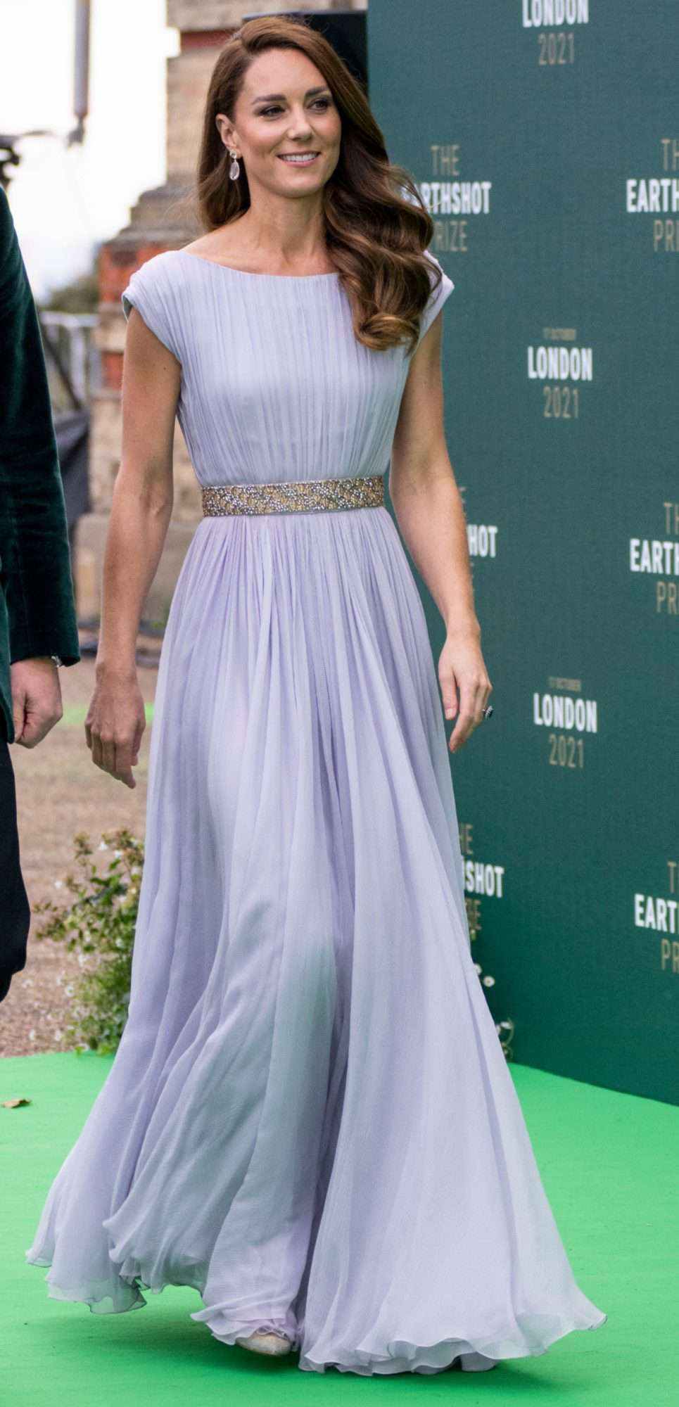 Kate Middleton in a Grecian lavender dress