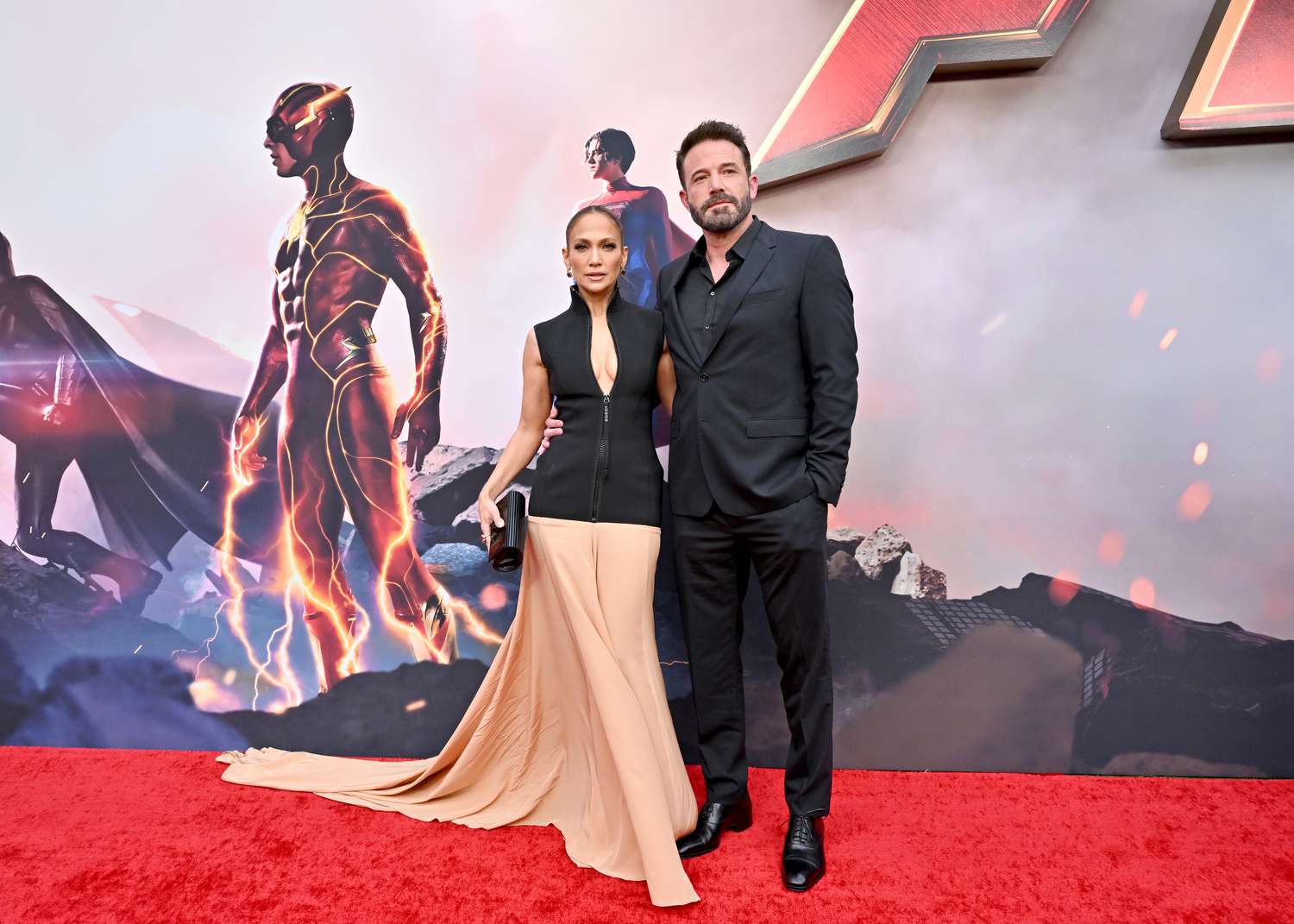 Jennifer Lopez and Ben Affleck attend the Los Angeles Premiere of Warner Bros. "The Flash"