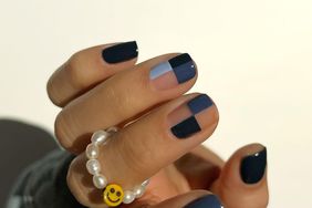 Denim Color Block Nails - InStyle Short Fall Nails 