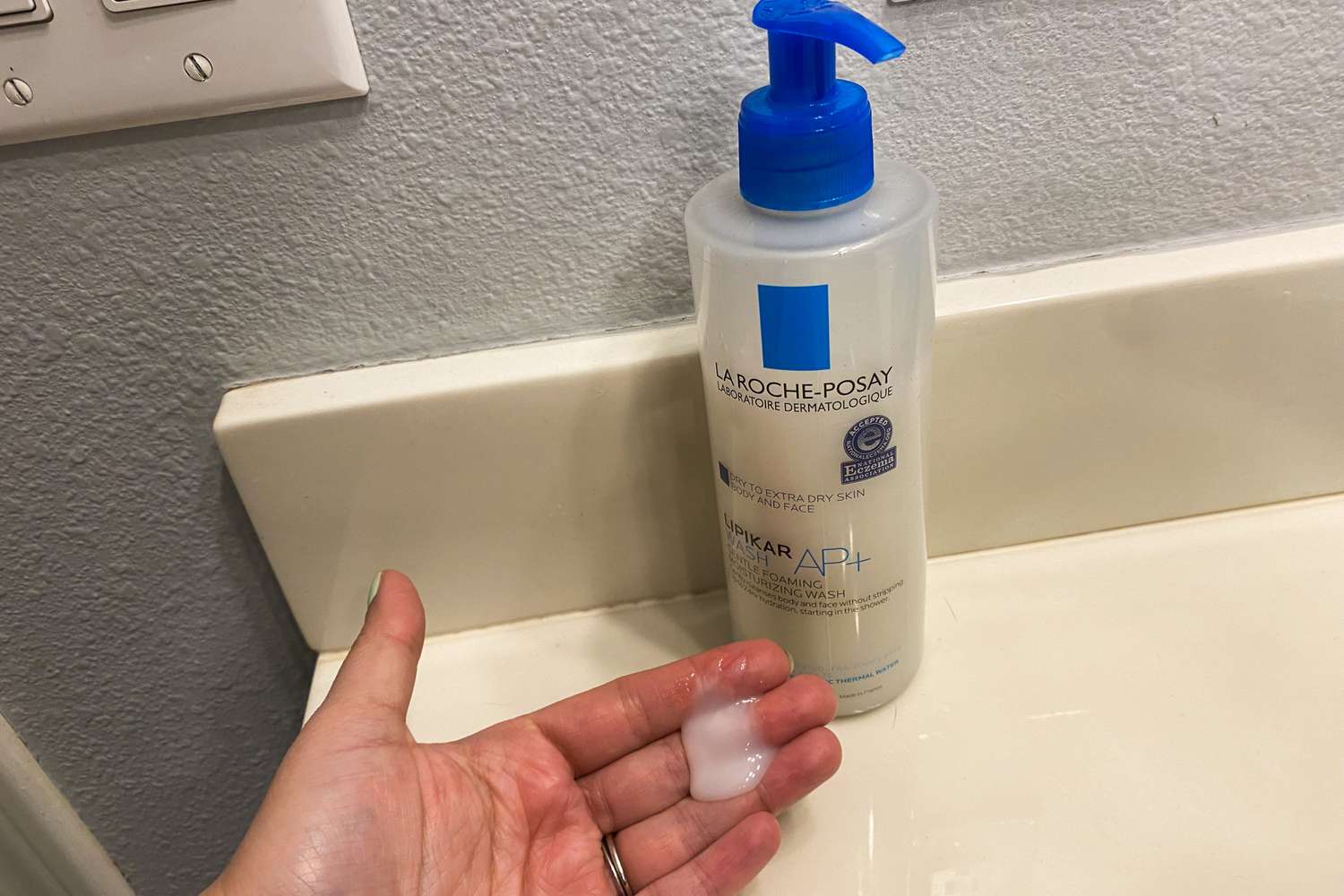 A bottle of La Roche-Posay Lipikar Wash AP+ Moisturizing Body & Face Wash