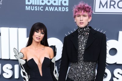 Megan Fox and MGK Smiling on Red Carpet at Billboard Music Awards