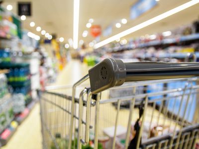 Shopping cart in a store