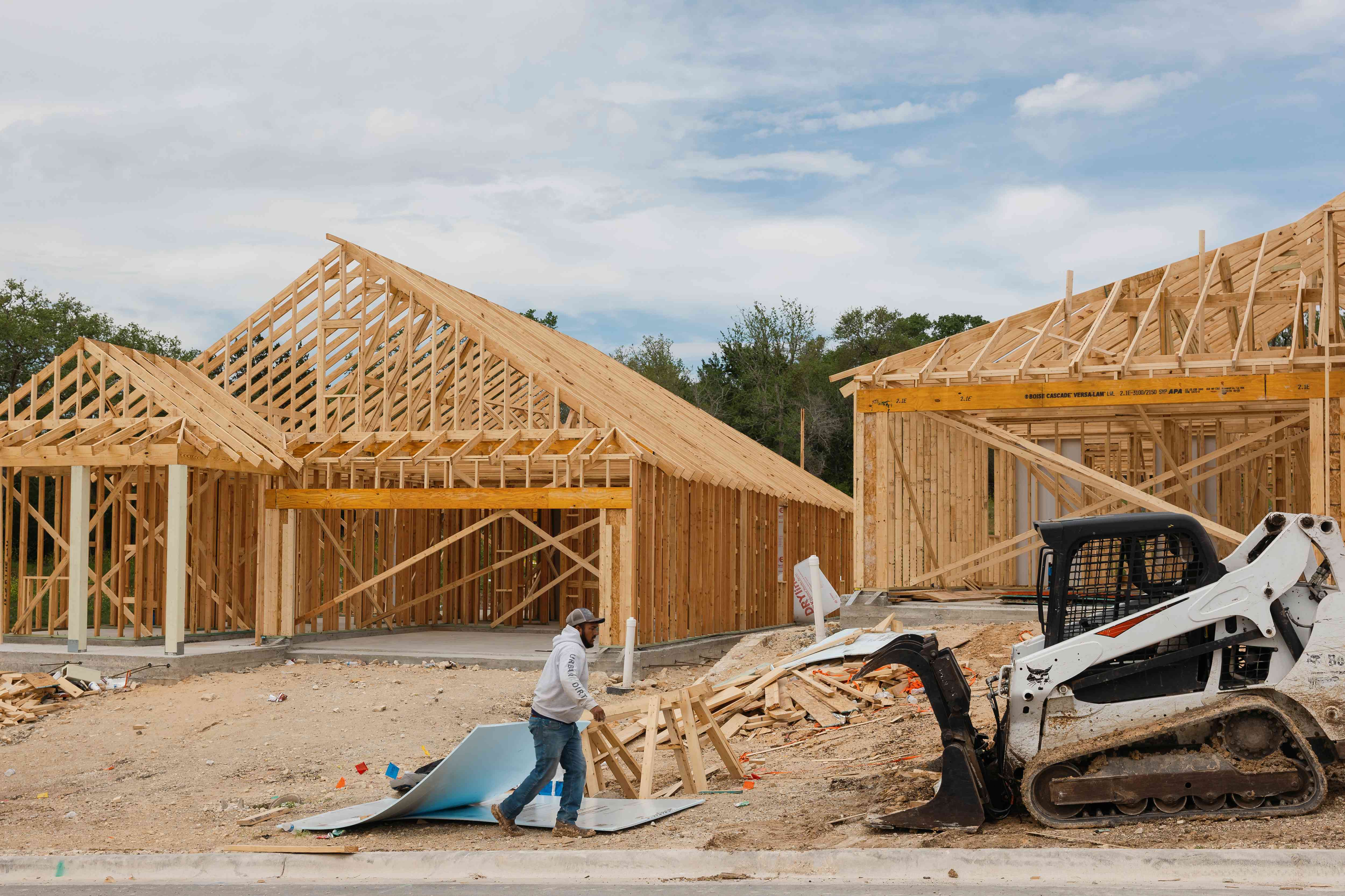 Houses under construction