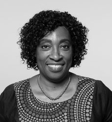 Stella Osoba headshot black and white