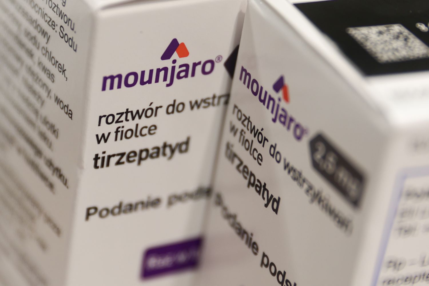 Mounjaro manufactured by Eli Lilly and Company packaging is seen in this illustration photo taken in a pharmacy in Krakow, Poland on April 9, 2024