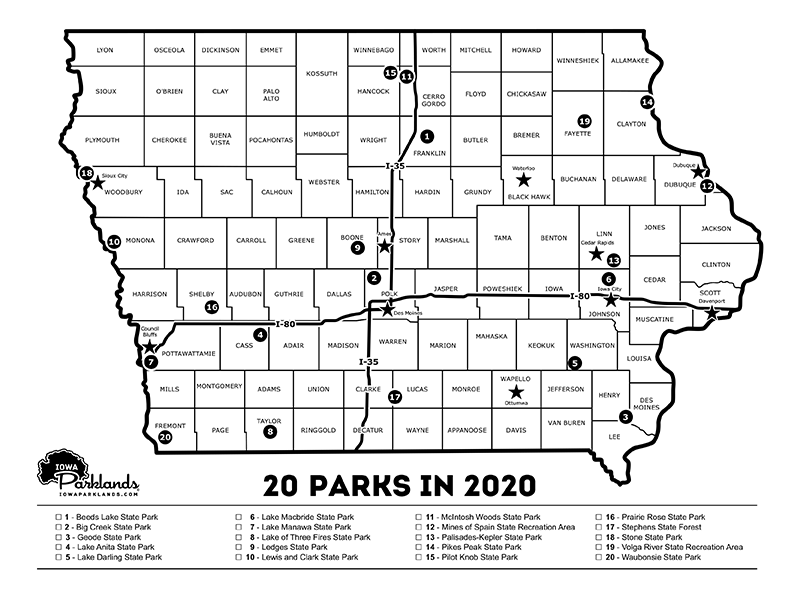 FREE Iowa State Park Trail Maps | Iowa Parklands