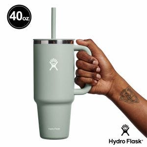 Hydro Flask 40oz/1182ml 吸管 冰霸杯 隨手杯 灰綠