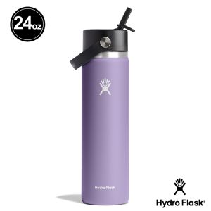 Hydro Flask 24oz/709ml 寬口 吸管 真空 保溫瓶 月影紫