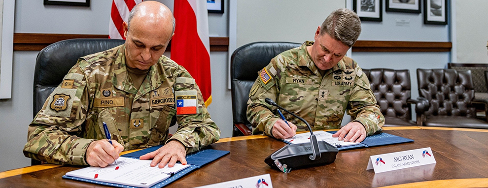 U.S., Chilean army staff talks reinforce partnership with signing of agreed-to-action