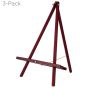 3-Pack Table Top Display Easel Mahogany Wood-Thrifty Creative Mark