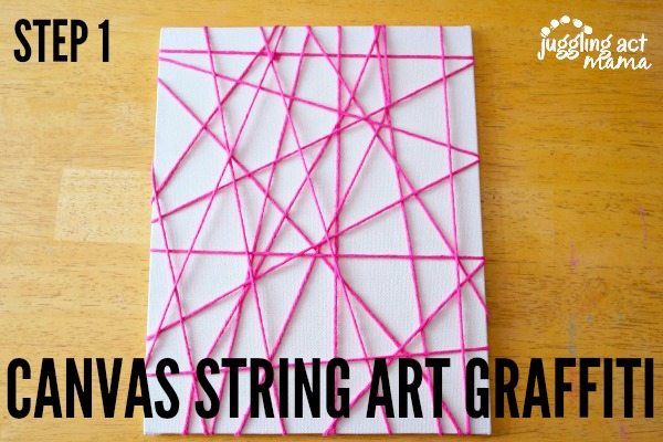 String Art On Canvas - Diy Wall Hanging