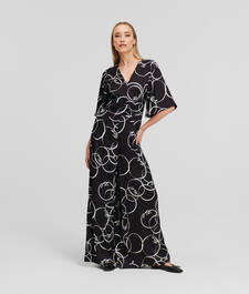 CIRCLE PRINT JUMPSUIT