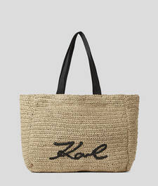 BOLSO TOTE PLAYERO DE RAFIA K/SIGNATURE