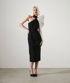 KARL STUDIO ASYMMETRIC MIDI DRESS