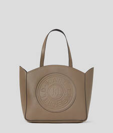 K/CIRCLE EMBOSSED LOGO LARGE TOTE BAG