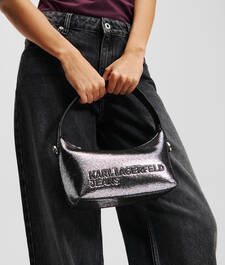 KLJ LOGO METALLIC TOP-HANDLE BAG