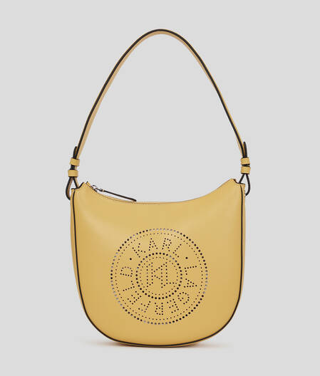 K/CIRCLE PERFORATED MOON SHOULDER BAG