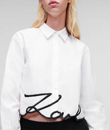 KARL SIGNATURE CROPPED SHIRT