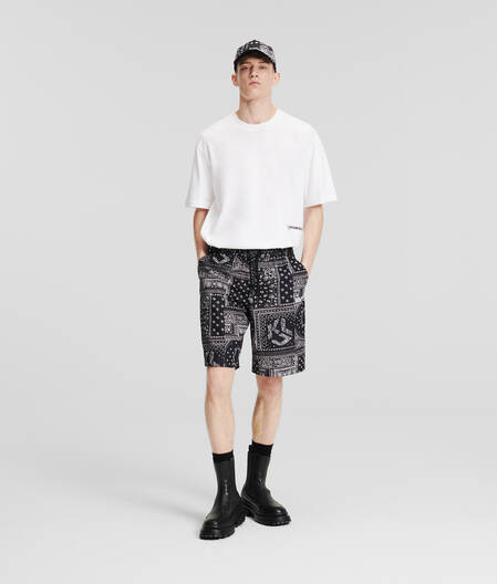 KLJ BANDANA-PRINT SHORTS