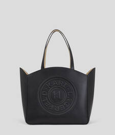 K/CIRCLE EMBOSSED LOGO LARGE TOTE BAG