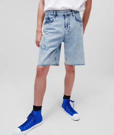 KLJ RELAXED DISTRESSED DENIM SHORTS